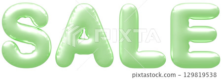 3D image_balloon_SALE_yellow-green 129819538