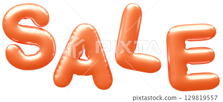 3D image_balloon_SALE_orange 129819557