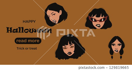 halloween, face, woman 129819665