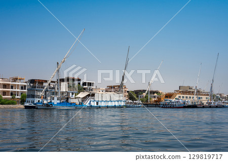 Beautiful View of the Nile River in Luxor, Egypt 129819717