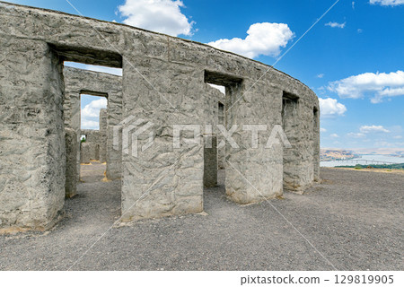 Stonehenge Memorial Overlooking Columbia river 129819905