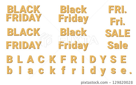 Black Friday, text made from cardboard 129820028