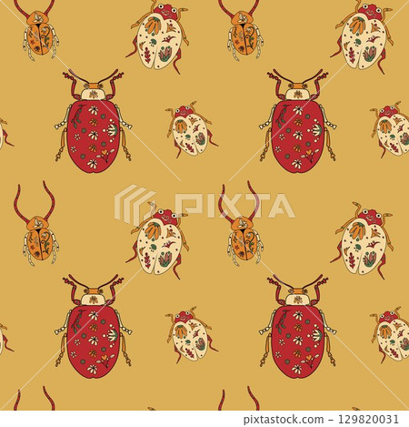 pattern, seamless, insect 129820031