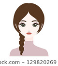 Front facing female face 17 129820269