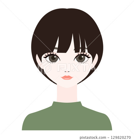 正面女性臉 18 129820270