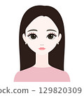 Front facing female face 4 129820309