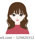 Front facing female face 3 129820312