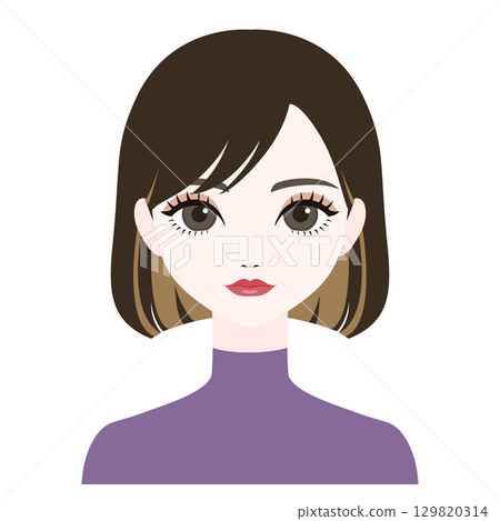 Front facing female face 6 Front facing female face 6 129820314