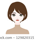 Front facing female face 7 129820315
