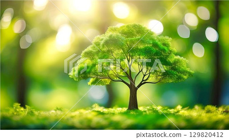 陽光下的微型樹木 陽光下的微型樹木 129820412