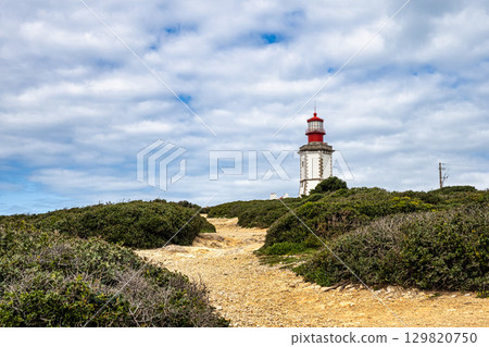 Cape Espichel Lighthouse in Portugal is a coastal lighthouse located in the parish of Castelo, district of Setubal Cape Espichel Lighthouse in Portugal is a coastal lighthouse located in the parish of Castelo, district of Setubal 129820750