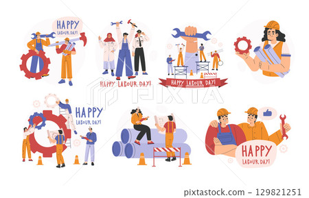 We celebrate our community helpers with beautiful illustrations highlighting their roles 129821251