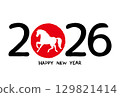 New Year's Card 2026 Year of the Horse 129821414