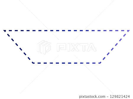 Blue dotted trapezoid frame Blue dotted trapezoid frame 129821424
