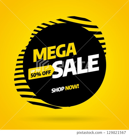 Sale banner template design. Special offer. Vector illustration. 129821567