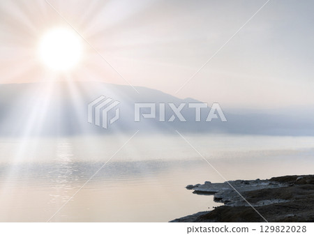 Sunrise over the Israel Sea 129822028