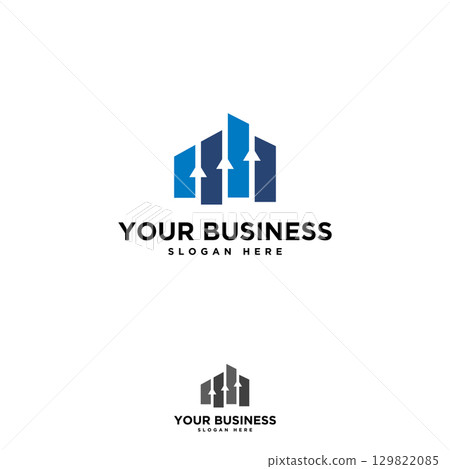 Growth home Financial And Accounting vector logo design template 129822085