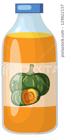 Pumpkin Juice Bottle with Illustrated Label Pumpkin Juice Bottle with Illustrated Label 129822137