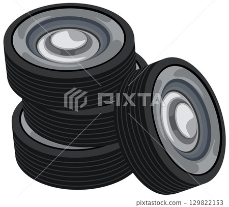 Stacked Car Tires Vector Illustration Stacked Car Tires Vector Illustration 129822153
