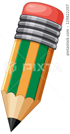 Colorful Cartoon Pencil Illustration 129822207
