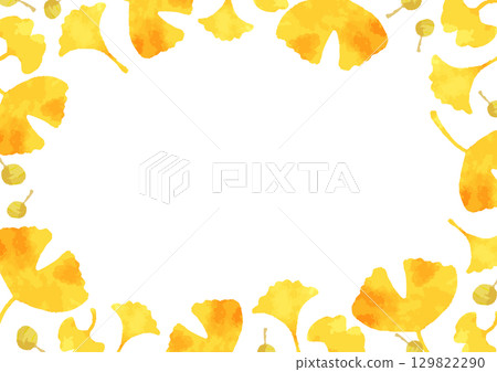 明亮美麗的銀杏框架 明亮美麗的銀杏框架 129822290