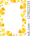 Beautiful ginkgo frame illustration 129822291