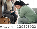 Psychologist doctor examine and listen and talking to patient with depression, mental health concept 129823022
