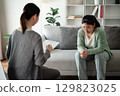Psychologist doctor examine and listen and talking to patient with depression, mental health concept 129823025