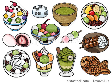 Pixel art sweets shop 129823193