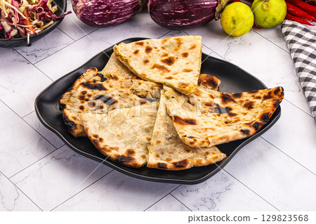 Indian stuffed potato bread Paratha Indian stuffed potato bread Paratha 129823568