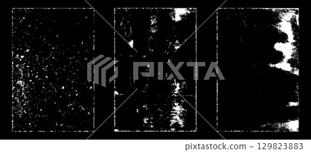 Black and white grunge. Distress overlay texture. Abstract surface dust and rough dirty wall background concept. Distress illustration simply place over object to create grunge effect. Vector EPS10. 129823883