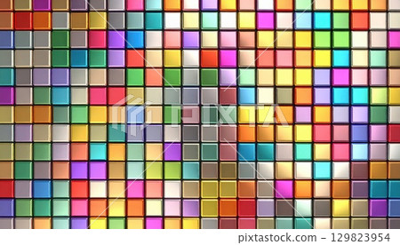 AI Image: Colorful glitter tile background material 129823954