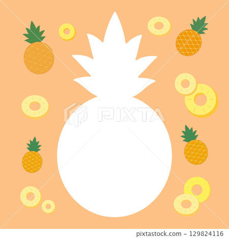 Cute pineapple die-cut frame 129824116