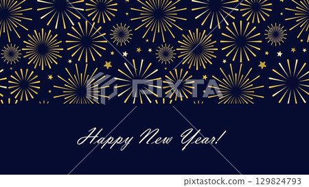 Happy New Year greeting banner 129824793