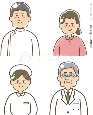 醫療業務插畫集 129824805