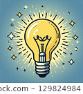 Inspiration icon, light bulb logo 129824984