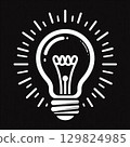 Inspiration icon, light bulb logo 129824985