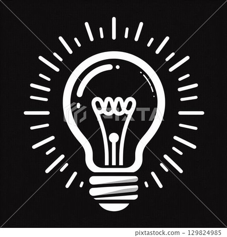 Inspiration icon, light bulb logo 129824985