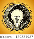 Inspiration icon, light bulb logo 129824987
