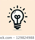 Inspiration icon, light bulb logo 129824988