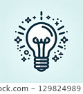 Inspiration icon, light bulb logo 129824989