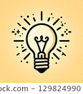 Inspiration icon, light bulb logo 129824990