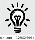 Inspiration icon, light bulb logo 129824991