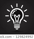 Inspiration icon, light bulb logo 129824992