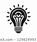 Inspiration icon, light bulb logo 129824993