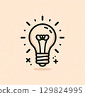 Inspiration icon, light bulb logo 129824995