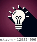 Inspiration icon, light bulb logo 129824996
