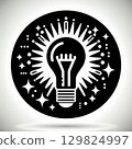 Inspiration icon, light bulb logo 129824997