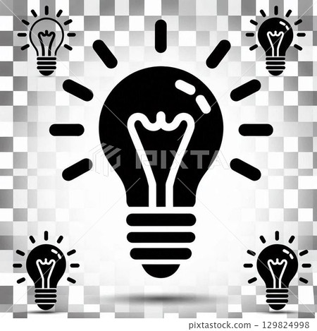 Inspiration icon, light bulb logo 129824998