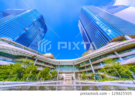 Tokyo cityscape, Japan, August 19th, Takanawa Gateway City and other areas Tokyo cityscape, Japan, August 19th, Takanawa Gateway City and other areas 129825505